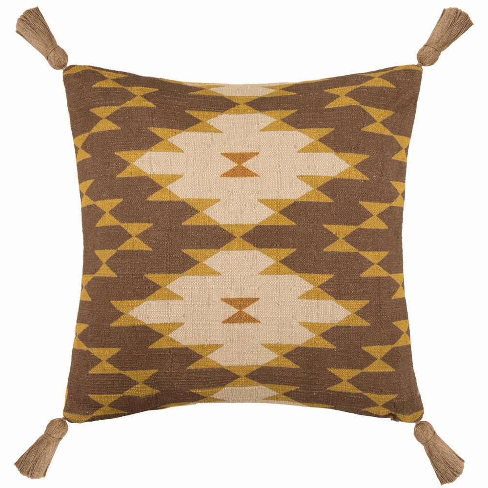 Kaya Printed Cushion Sepia