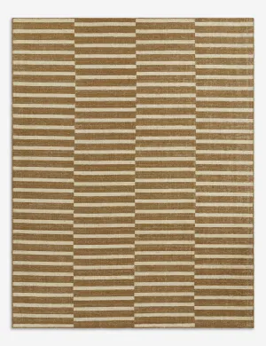 Keady Handwoven Wool-Blend Rugmodern color block patchwork rug