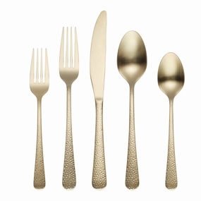 Keene Champagne Satin 20 Piece Flatware Seteco-friendly bamboo fiber tableware set 