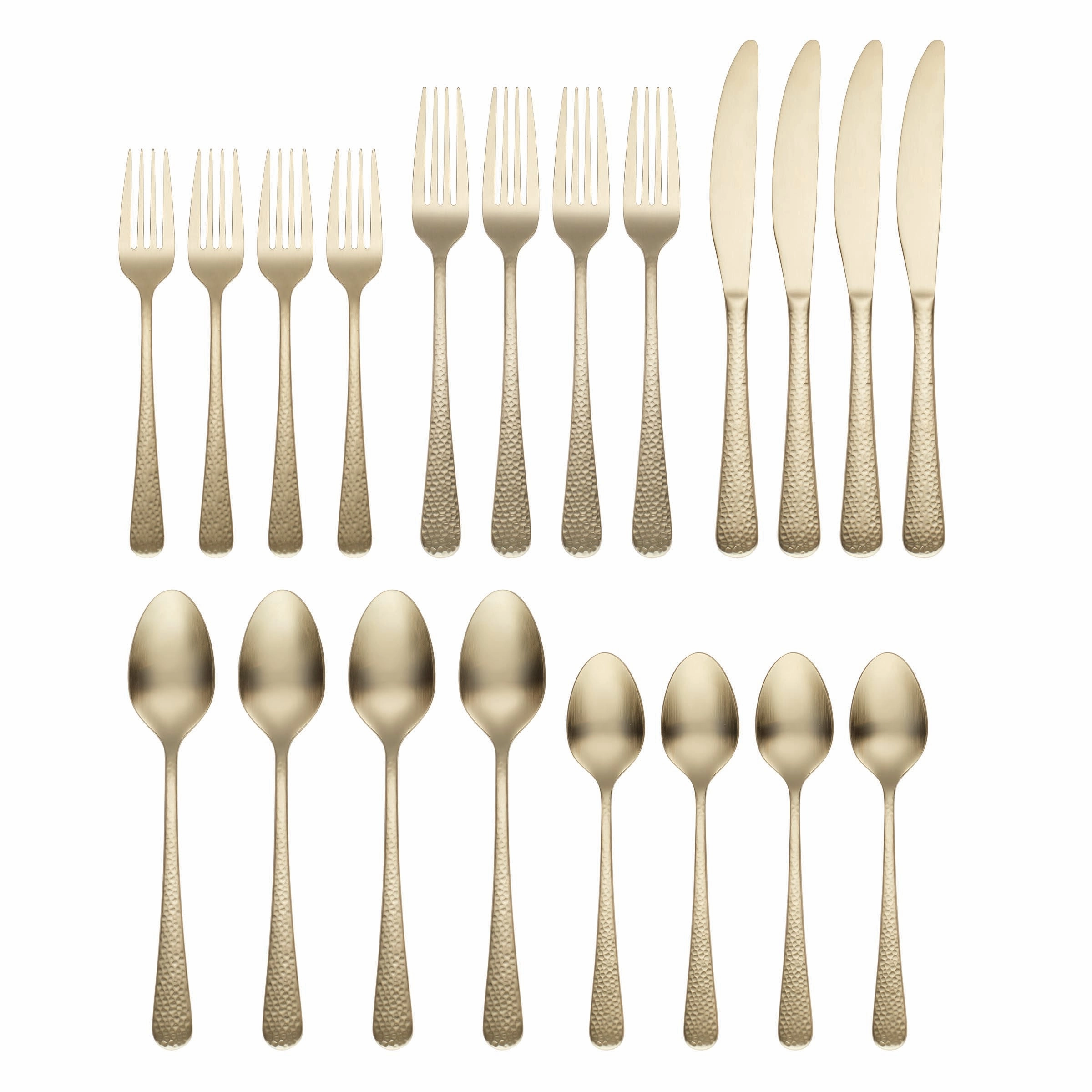 Keene Champagne Satin 20 Piece Flatware Set