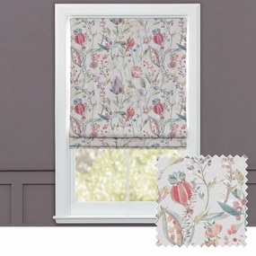 Kelston Printed Cotton Made to Measure Roman Blinds Cinnamonbedding sets ,throw blankets 
