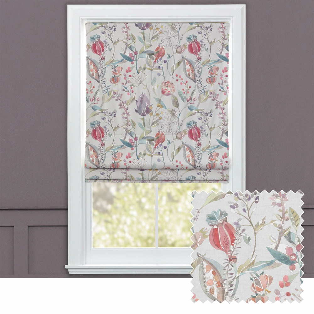 Kelston Printed Cotton Made to Measure Roman Blinds Cinnamonbedding sets ,throw blankets 
