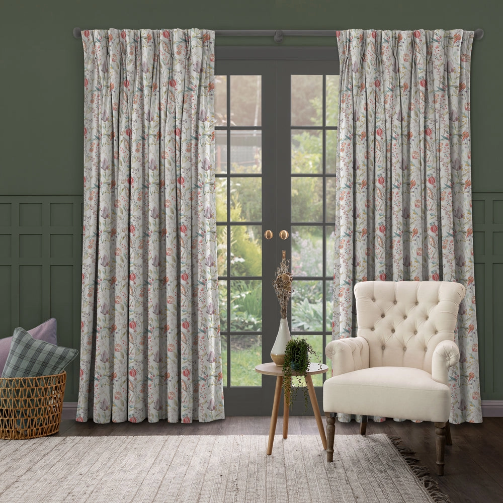 Kelston Printed Made to Measure Curtains Cinnamon
