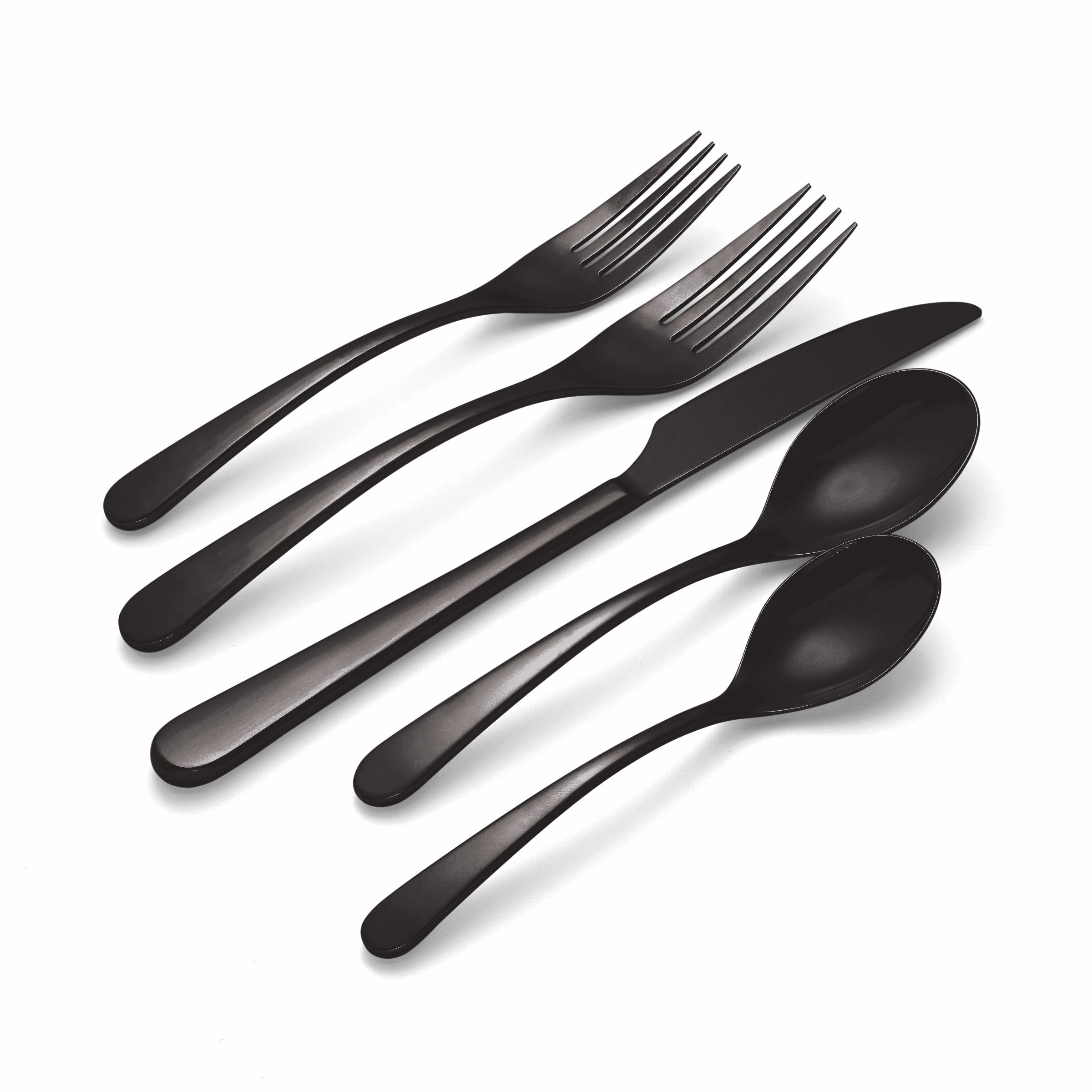Kenbrook Black Vintage 20 Piece Flatware Set