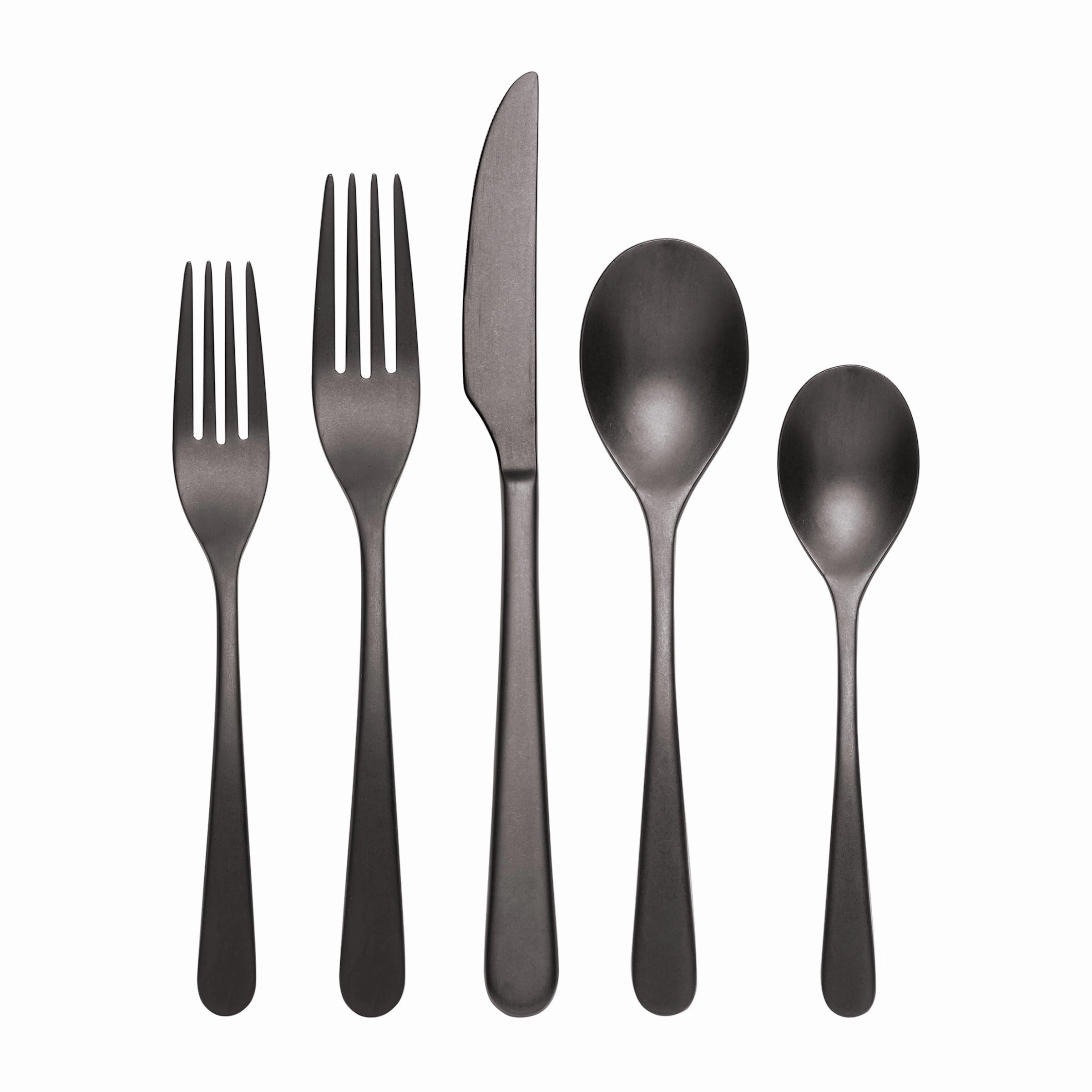 Kenbrook Black Vintage 20 Piece Flatware Seteco-friendly bamboo fiber tableware set 