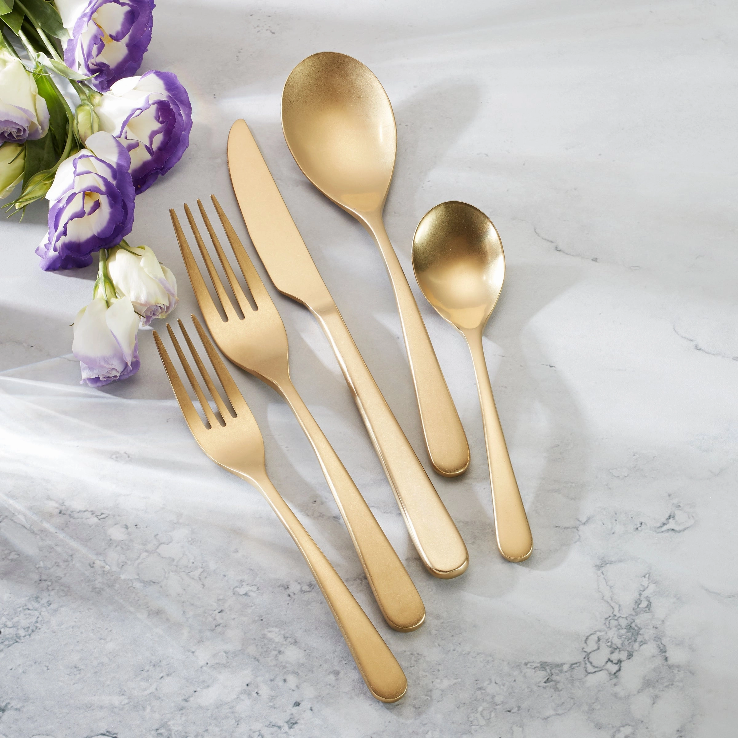 Kenbrook Champagne Vintage 20 Piece Flatware Set
