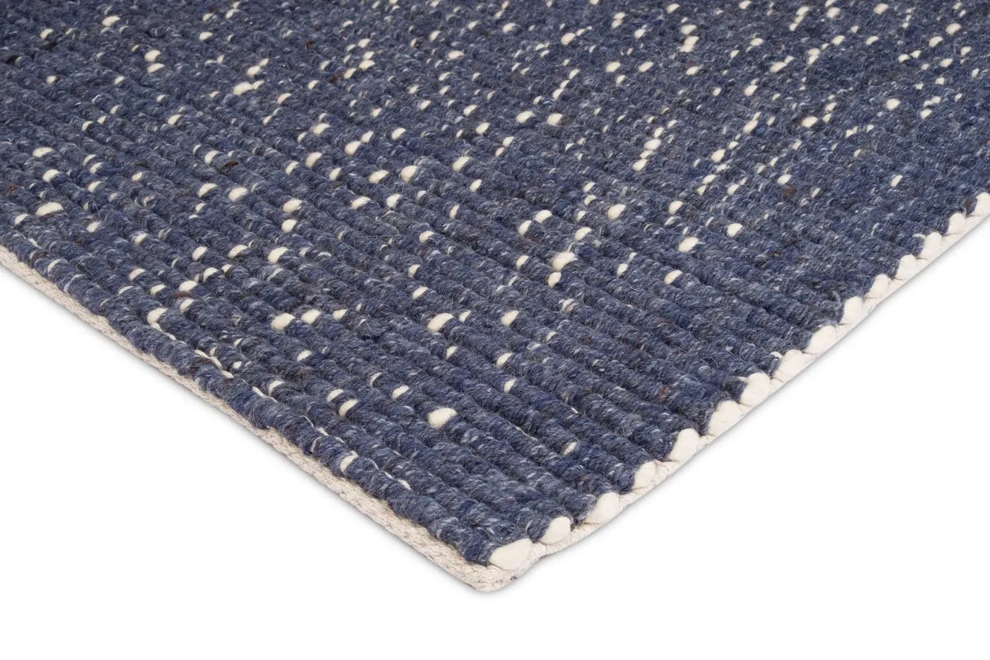 Kendra Navy Blue and Ivory Wool Rug