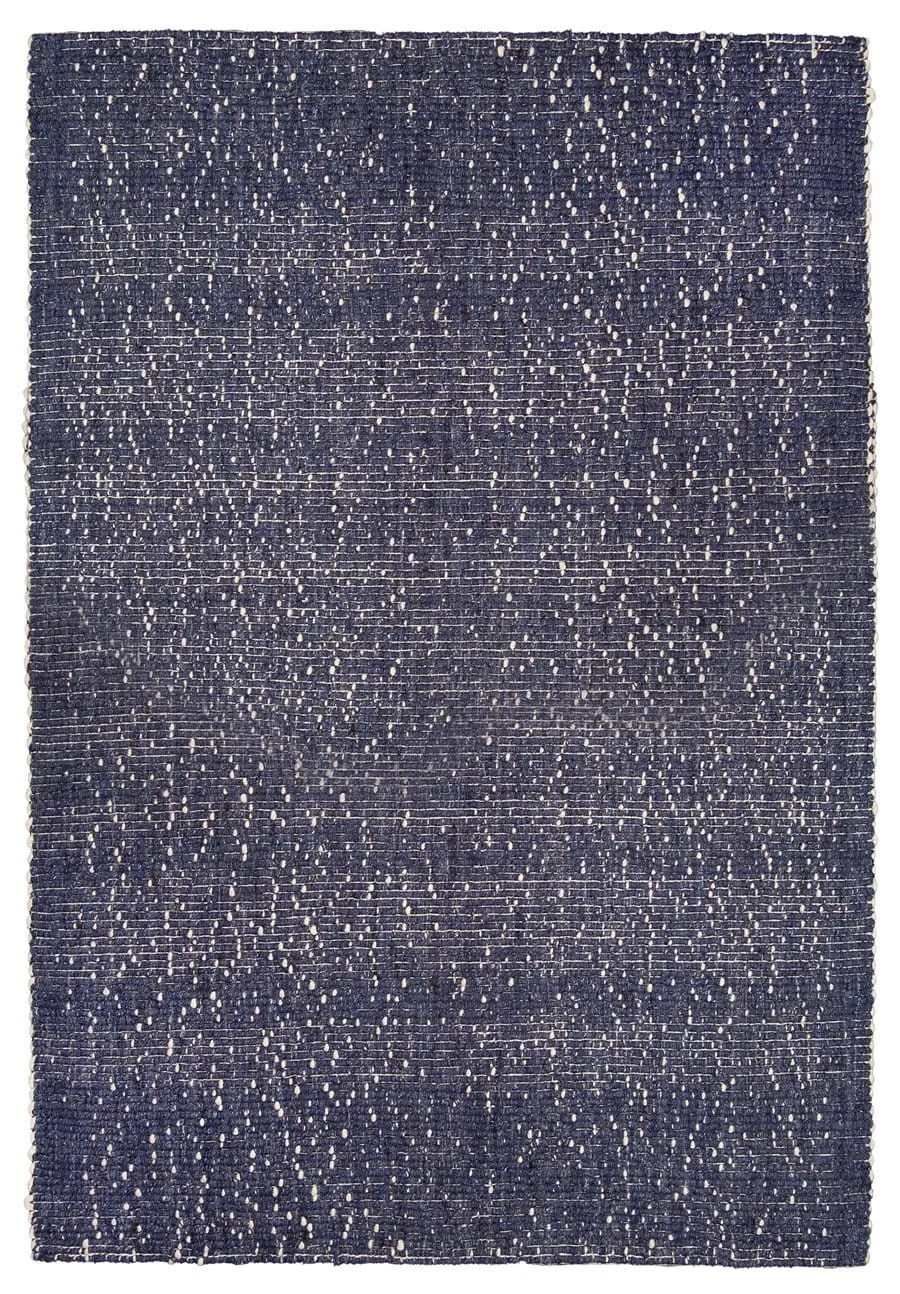 Kendra Navy Blue and Ivory Wool Rugmodern color block patchwork rug