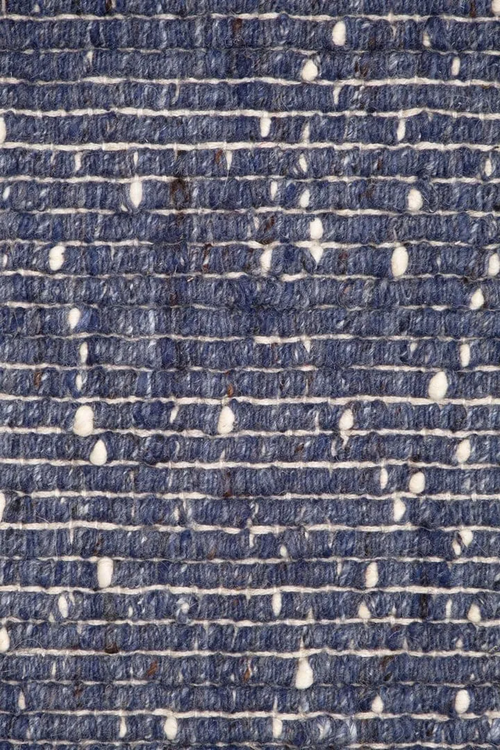 Kendra Navy Blue and Ivory Wool Rug