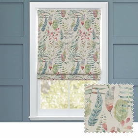 Kenton Printed Cotton Made to Measure Roman Blinds Pomegranatebedding sets ,throw blankets 