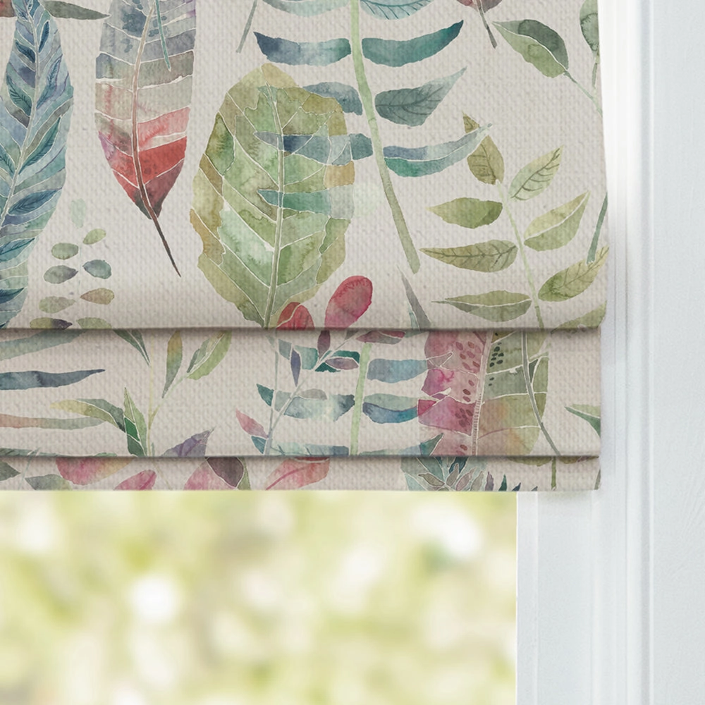 Kenton Printed Cotton Made to Measure Roman Blinds Pomegranate