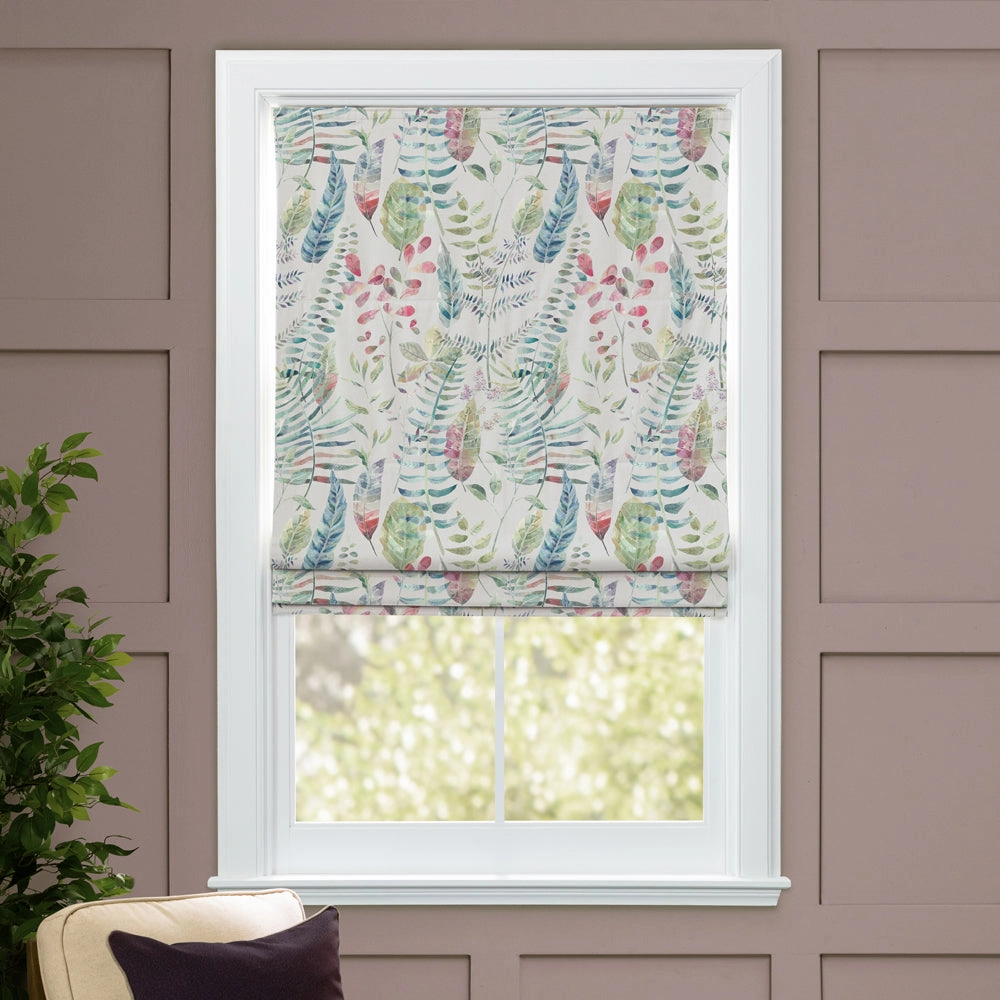 Kenton Printed Cotton Made to Measure Roman Blinds Silver