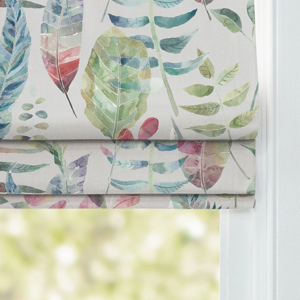 Kenton Printed Cotton Made to Measure Roman Blinds Silver