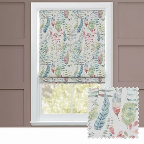 Kenton Printed Cotton Made to Measure Roman Blinds Silverbedding sets ,throw blankets 