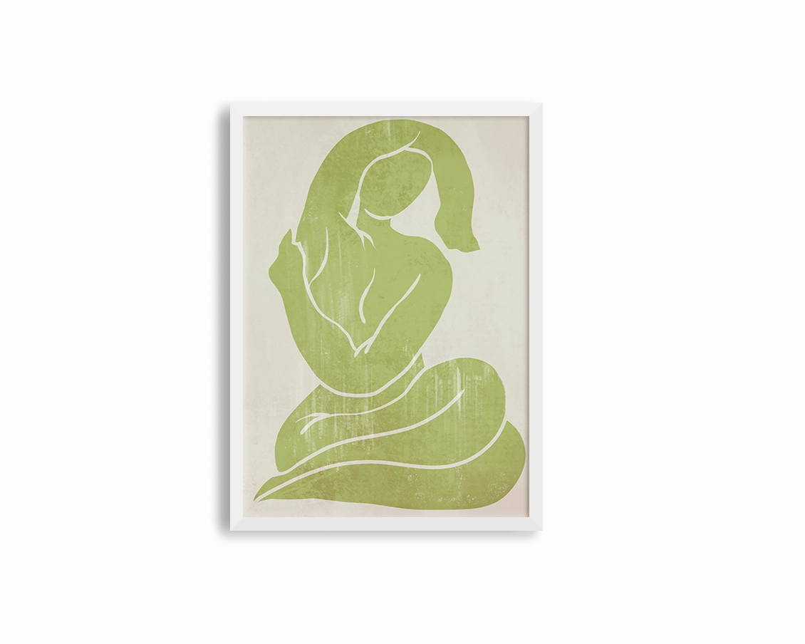 Khaki Green Figure Print 1