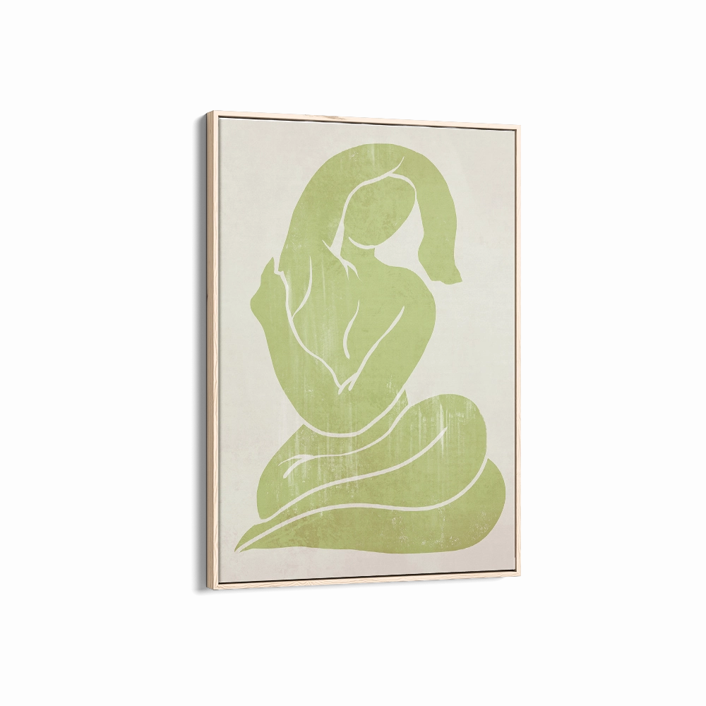 Khaki Green Figure Print 1