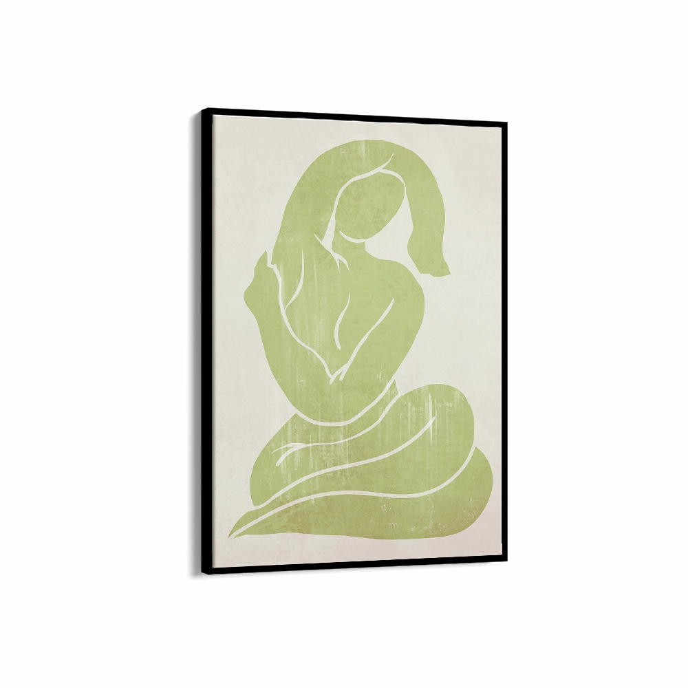 Khaki Green Figure Print 1