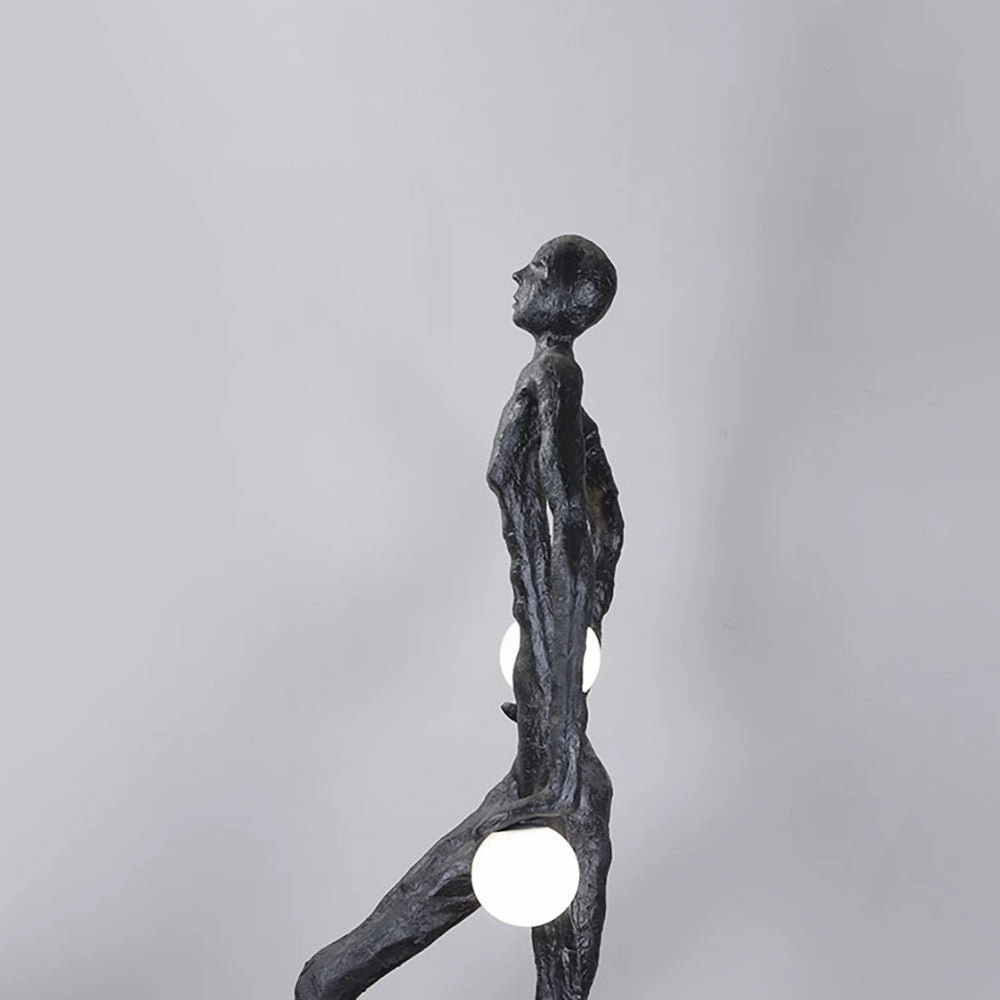 Kicking Ball Sculpture Character Floor Lamp