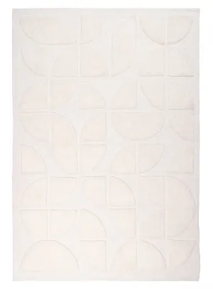 Kikko Geometric Cream Washable Wool Rug *NO RETURNS UNLESS FAULTYmodern color block patchwork rug
