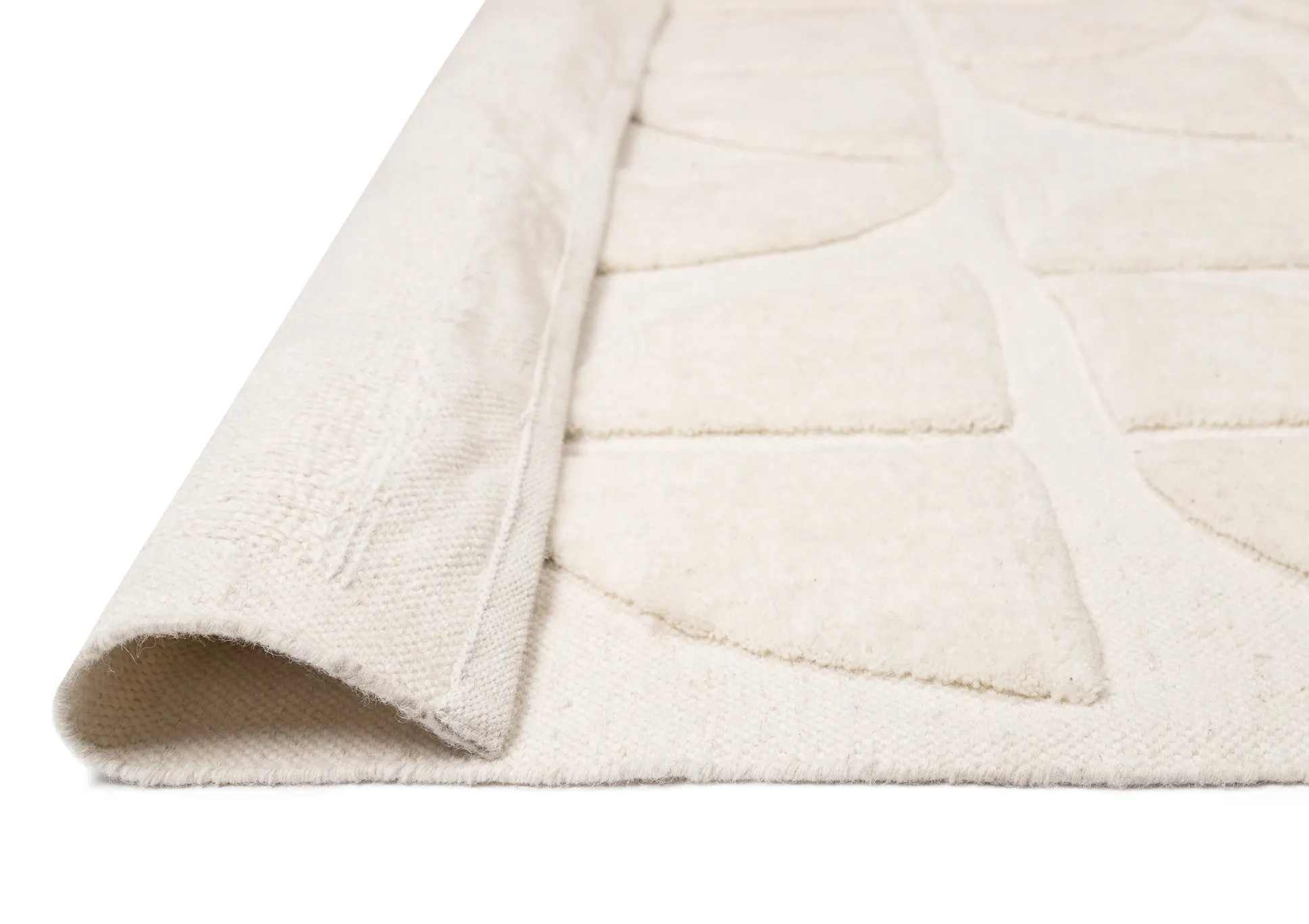 Kikko Geometric Cream Washable Wool Rug *NO RETURNS UNLESS FAULTY