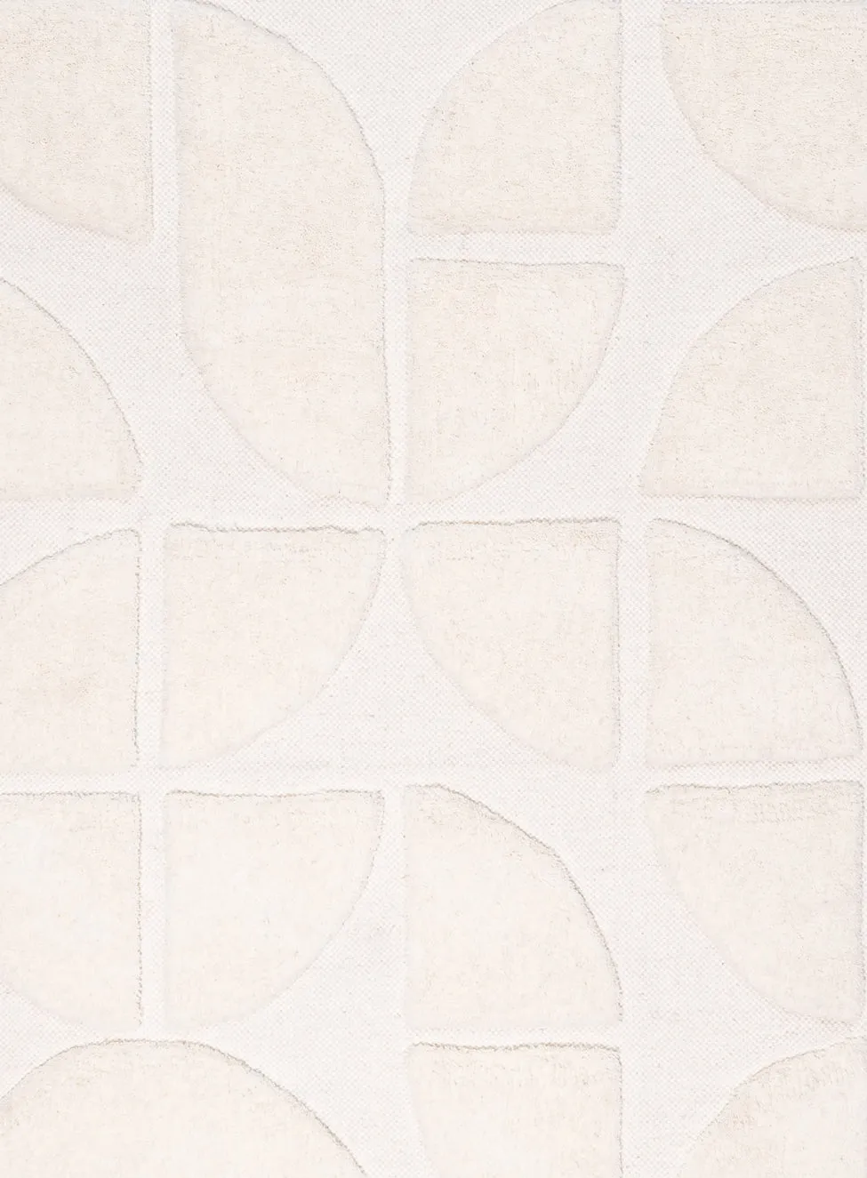 Kikko Geometric Cream Washable Wool Rug *NO RETURNS UNLESS FAULTY
