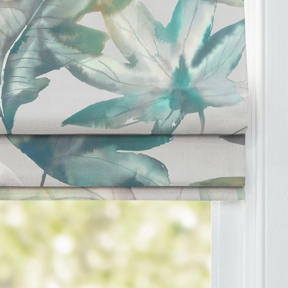 Kimino Printed Made to Measure Roman Blinds Emerald
