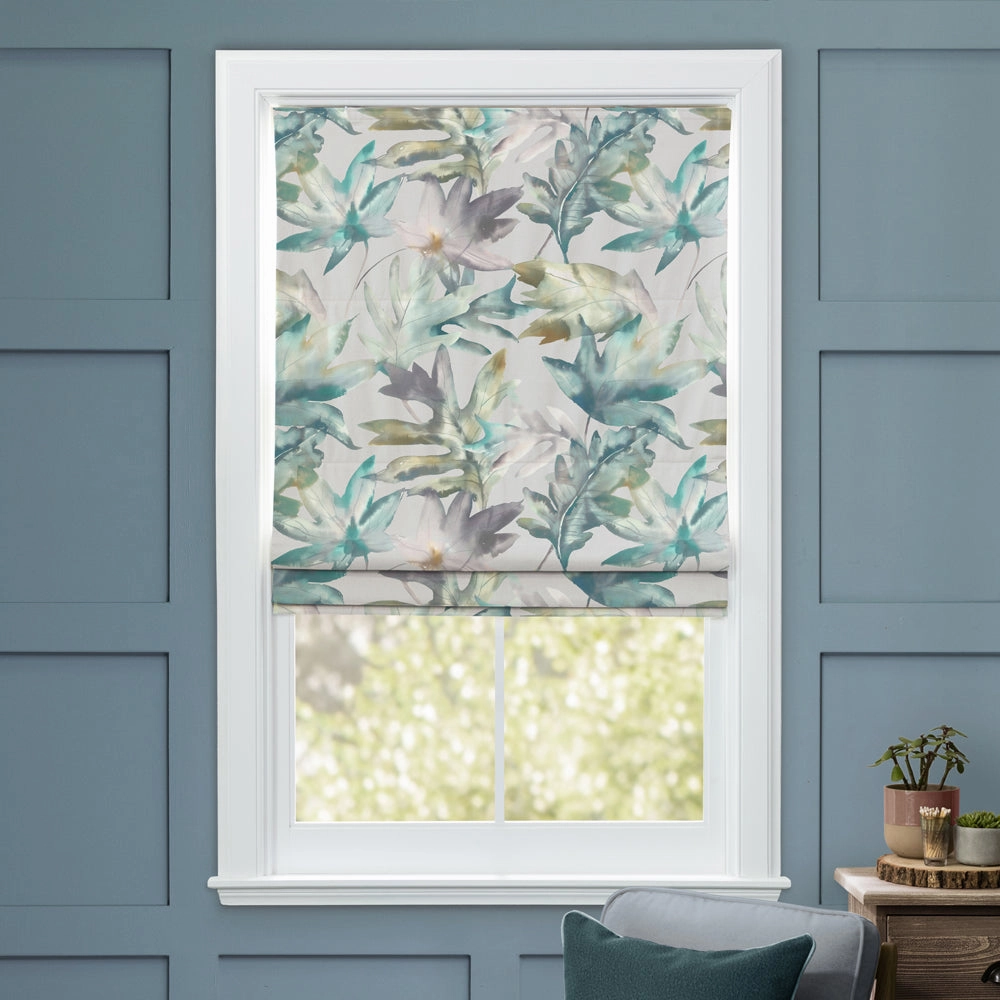 Kimino Printed Made to Measure Roman Blinds Emerald