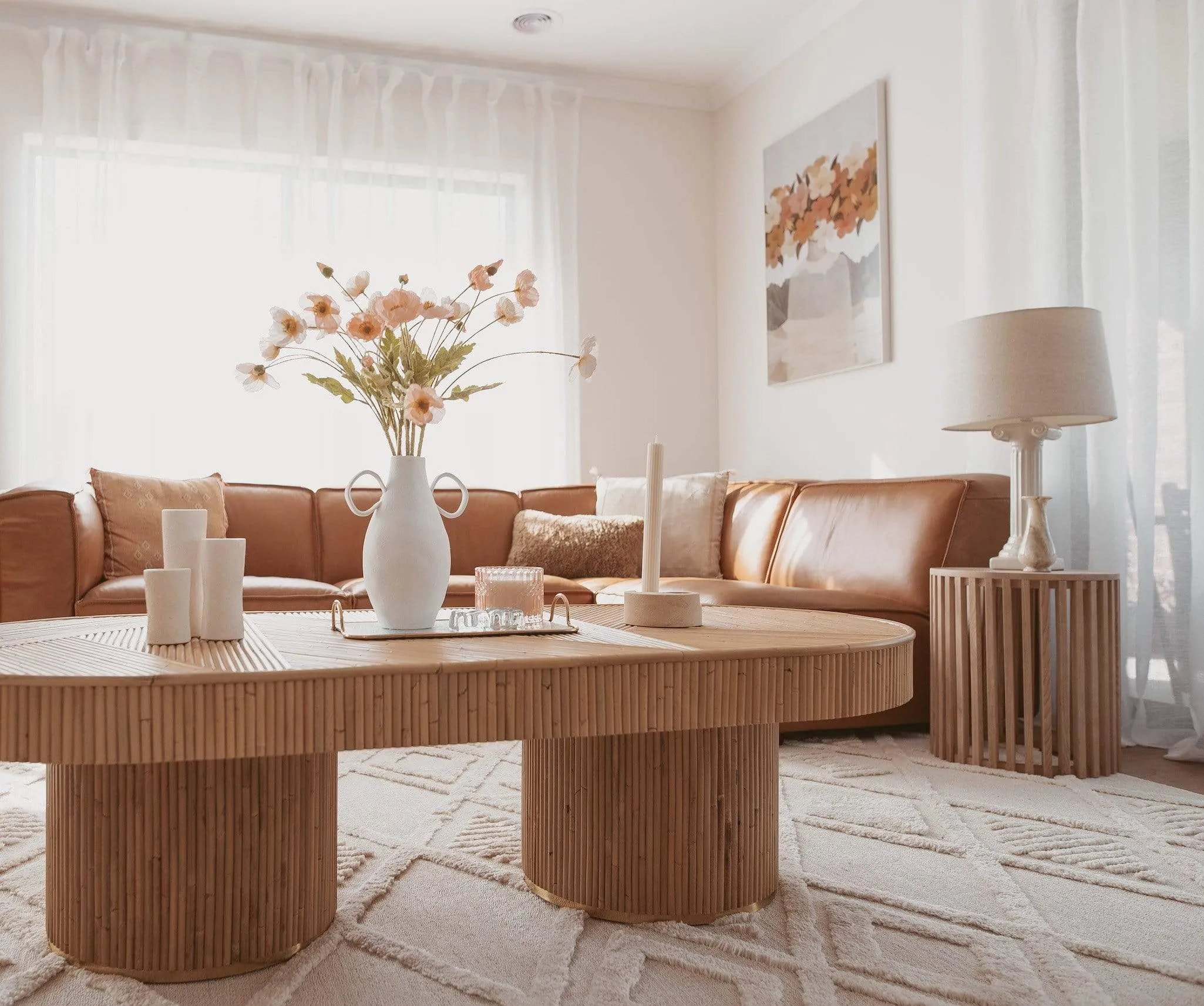Kira Diamond Detail Textured Rug