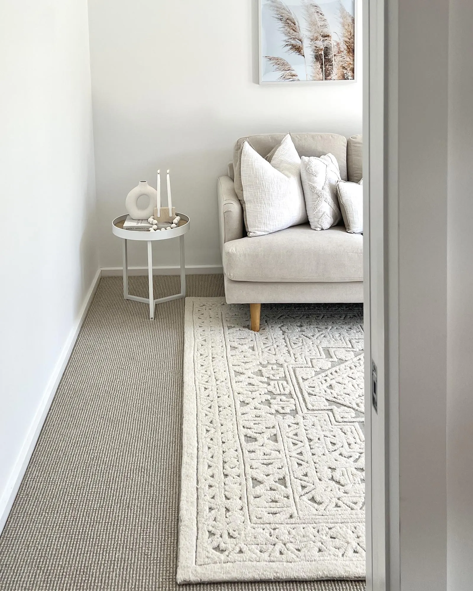 Kirrily Blue Grey and Ivory Textured Tribal Rug *NO RETURNS UNLESS FAULTY