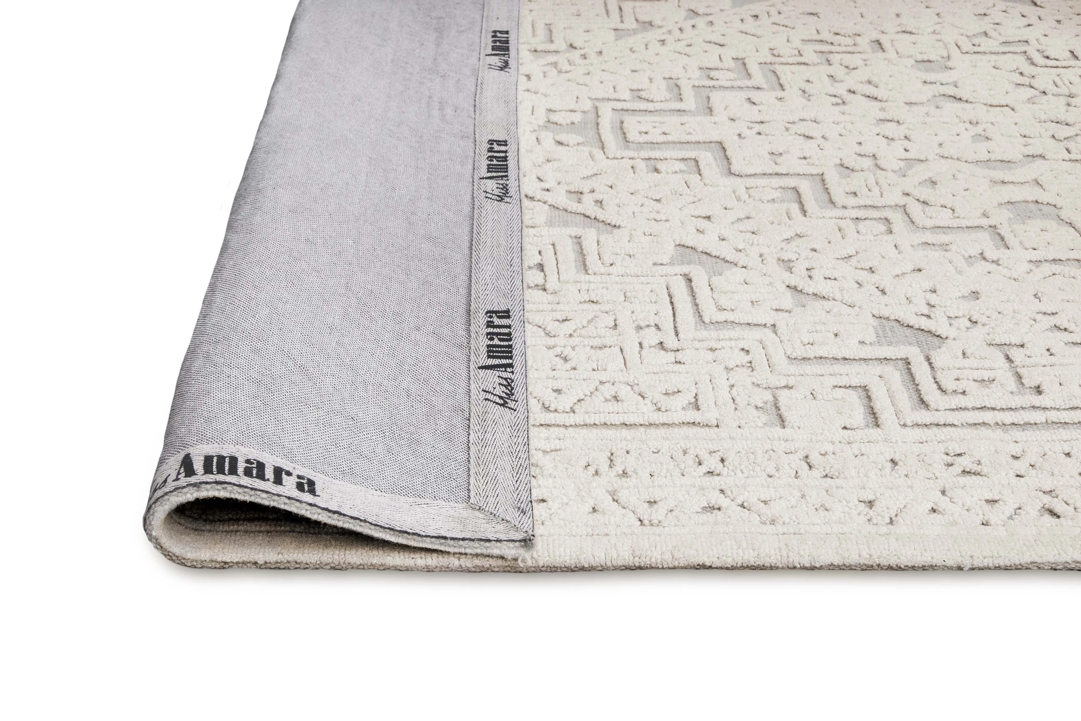 Kirrily Blue Grey and Ivory Textured Tribal Rug *NO RETURNS UNLESS FAULTY