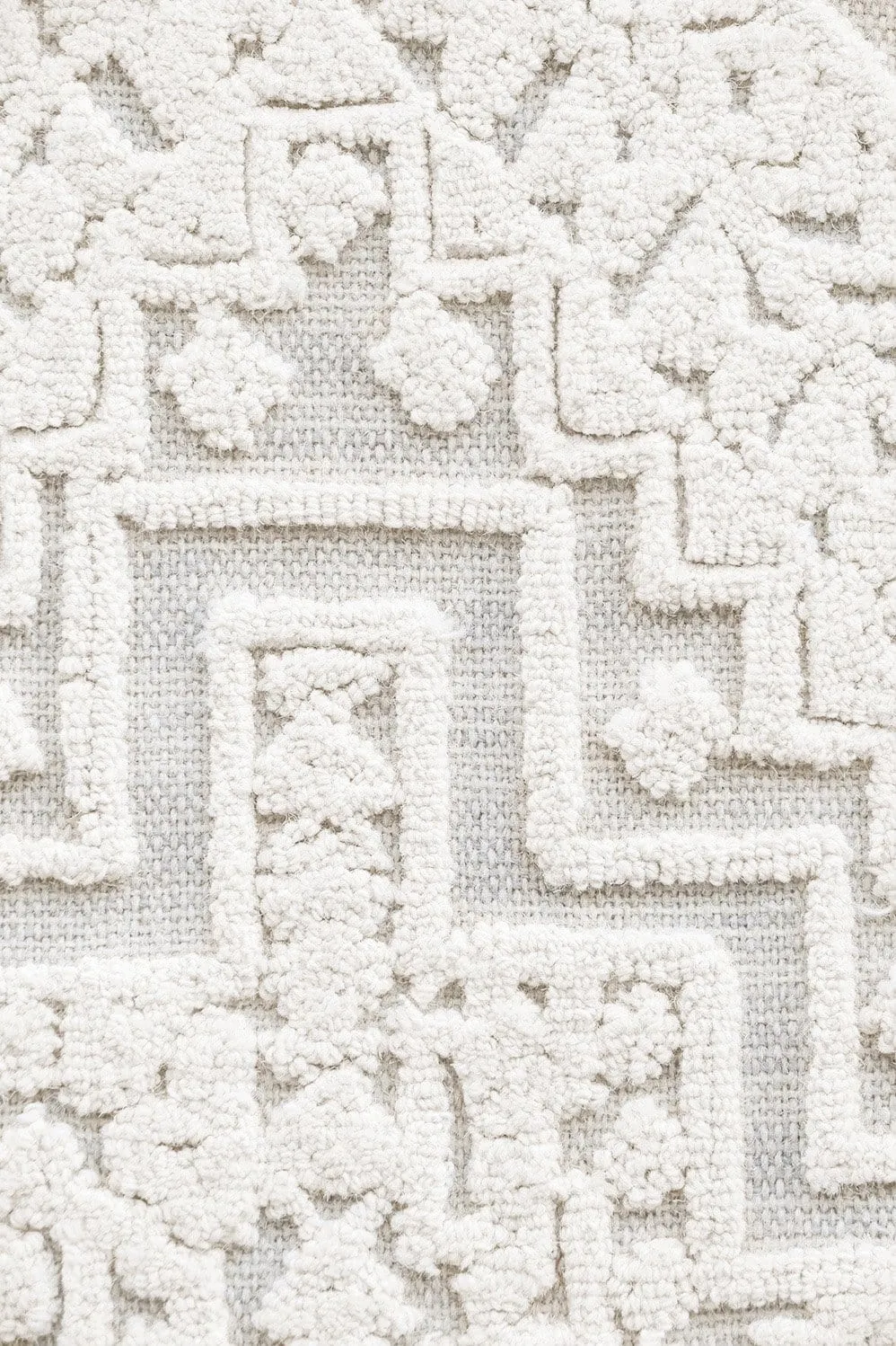 Kirrily Blue Grey and Ivory Textured Tribal Rug *NO RETURNS UNLESS FAULTY
