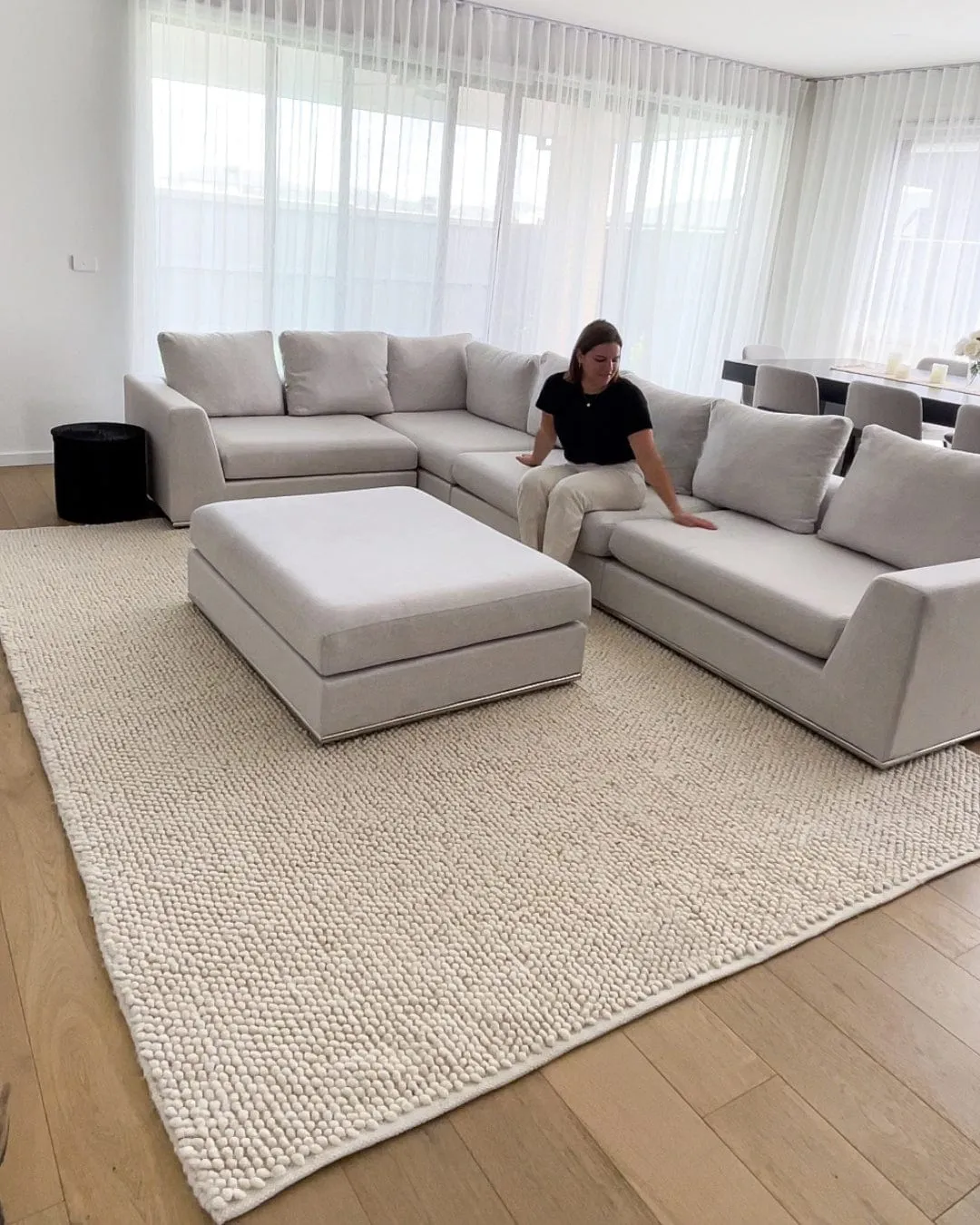 Kirsi Ivory Looped Indoor Outdoor PET Rug