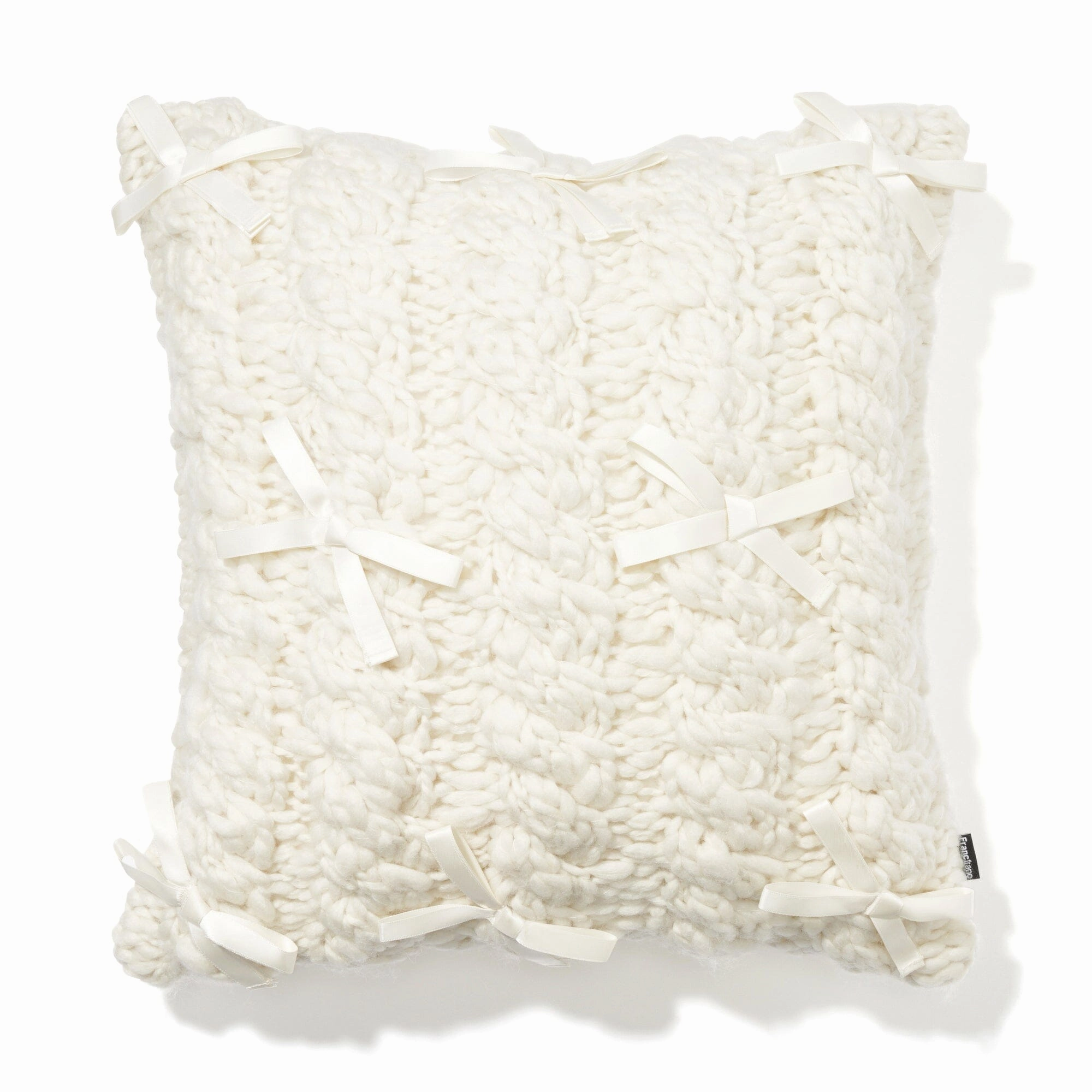Knit ribbon cushion cover 450 x 450 ivorybedding sets ,throw blankets 