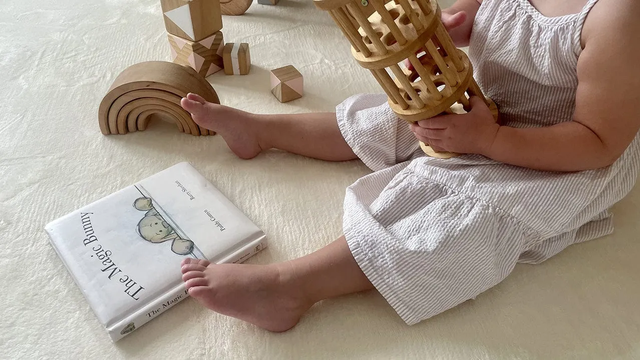 Koa Ivory Plush Rollie Pollie Round Playmat