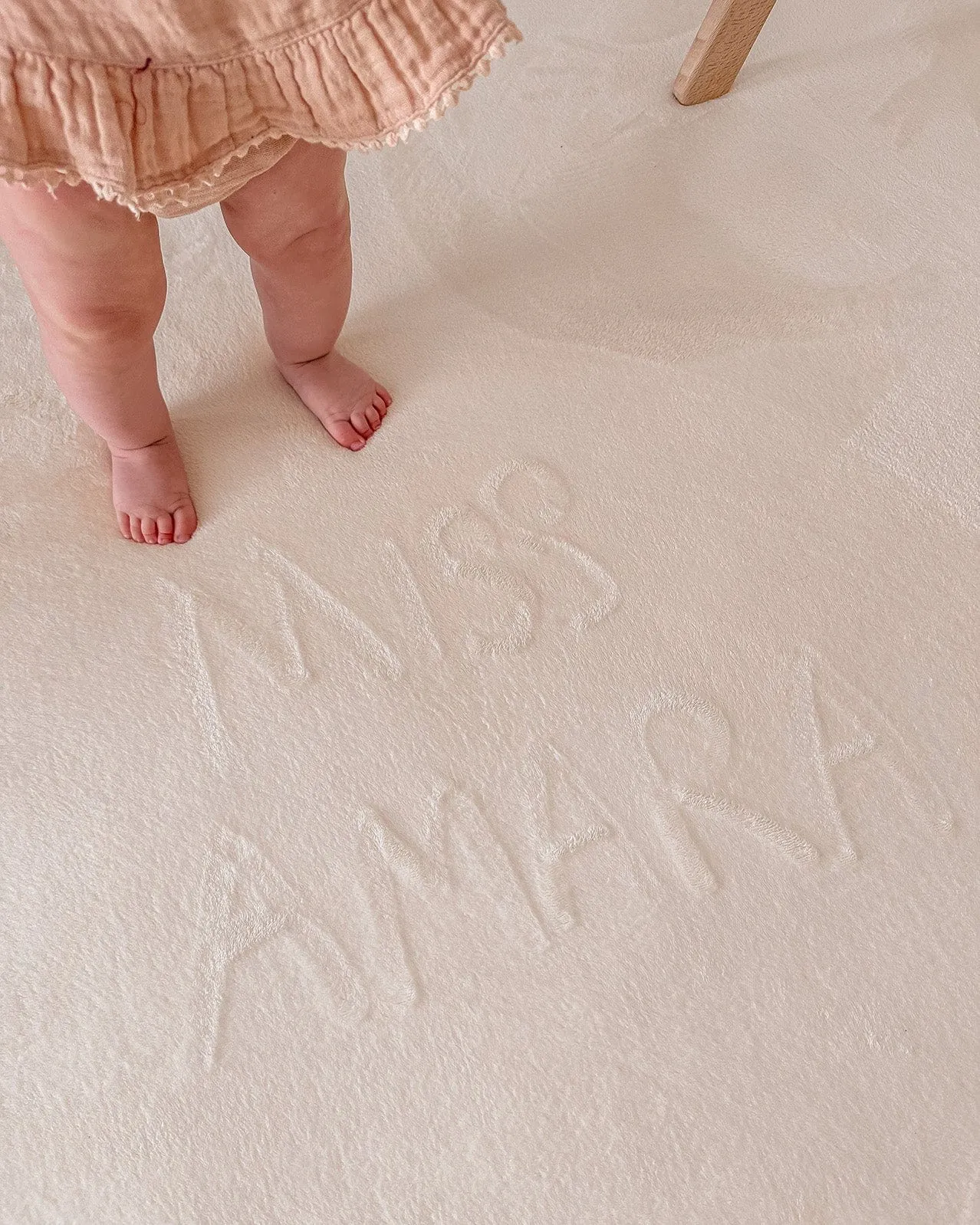 Koa Ivory Plush Rollie Pollie Round Playmat