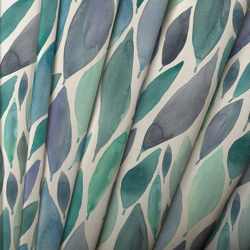 Koyo Printed Cotton Made to Measure Roman Blinds Aqua