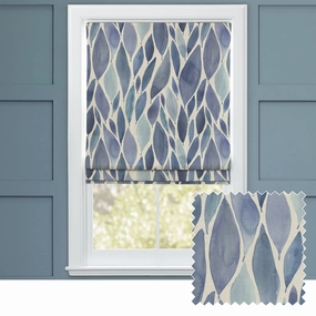 Koyo Printed Cotton Made to Measure Roman Blinds Cobaltbedding sets ,throw blankets 
