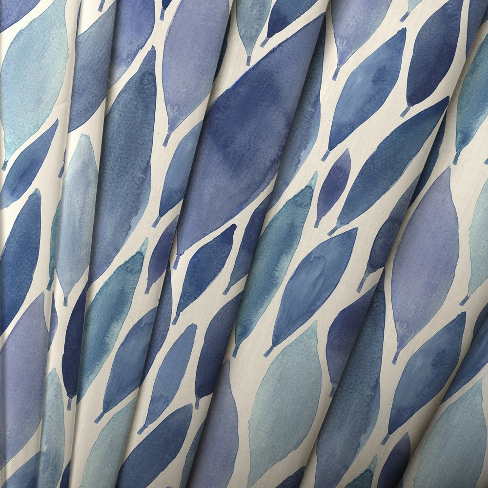 Koyo Printed Cotton Made to Measure Roman Blinds Cobalt