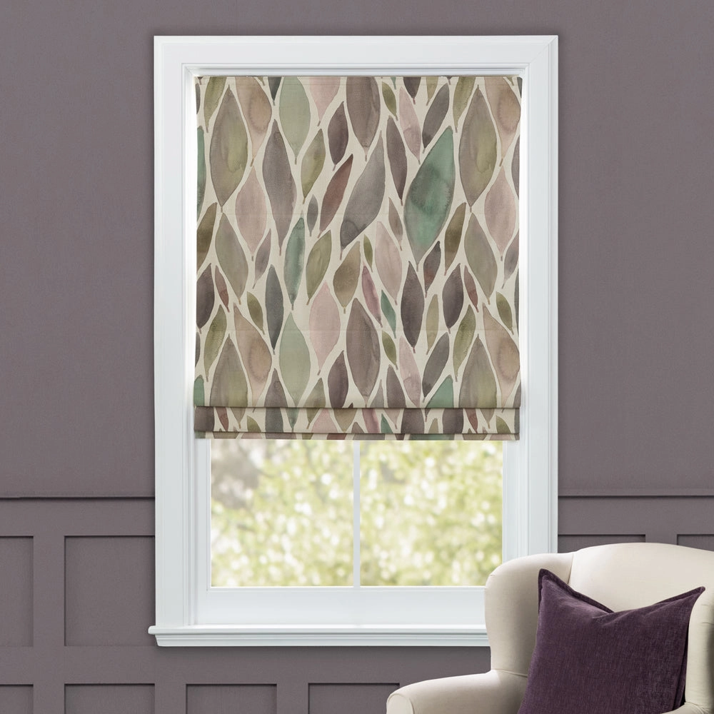 Koyo Printed Cotton Made to Measure Roman Blinds Granite