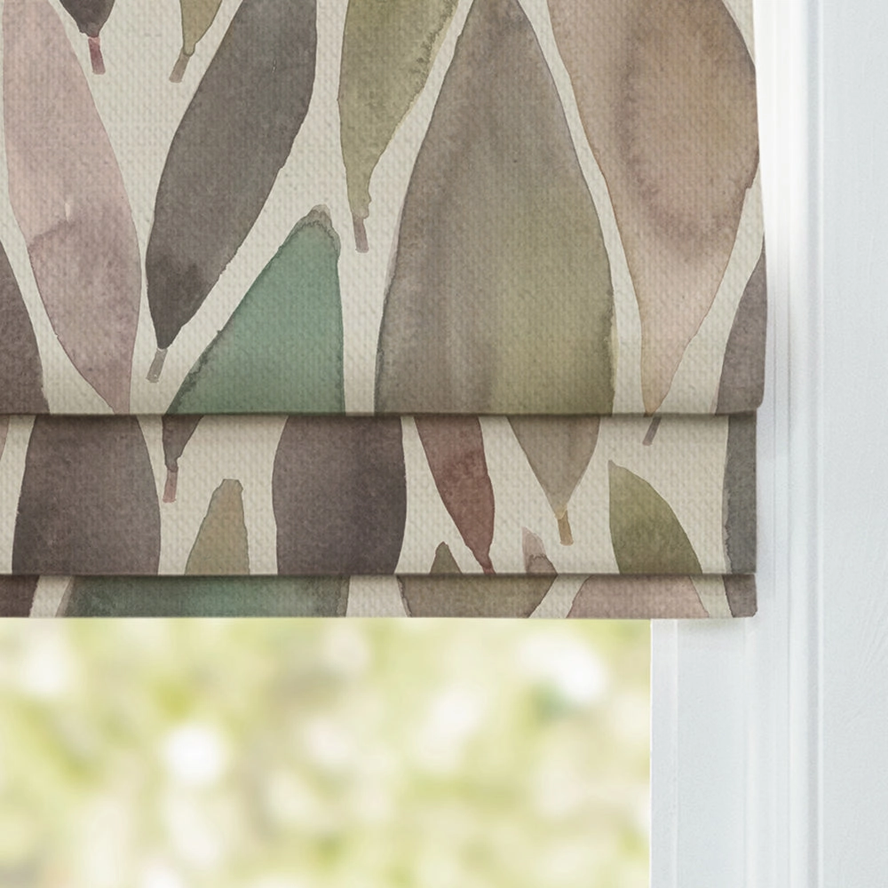 Koyo Printed Cotton Made to Measure Roman Blinds Granite