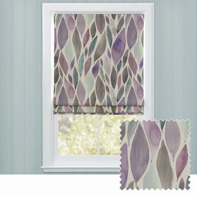 Koyo Printed Cotton Made to Measure Roman Blinds Violetbedding sets ,throw blankets 
