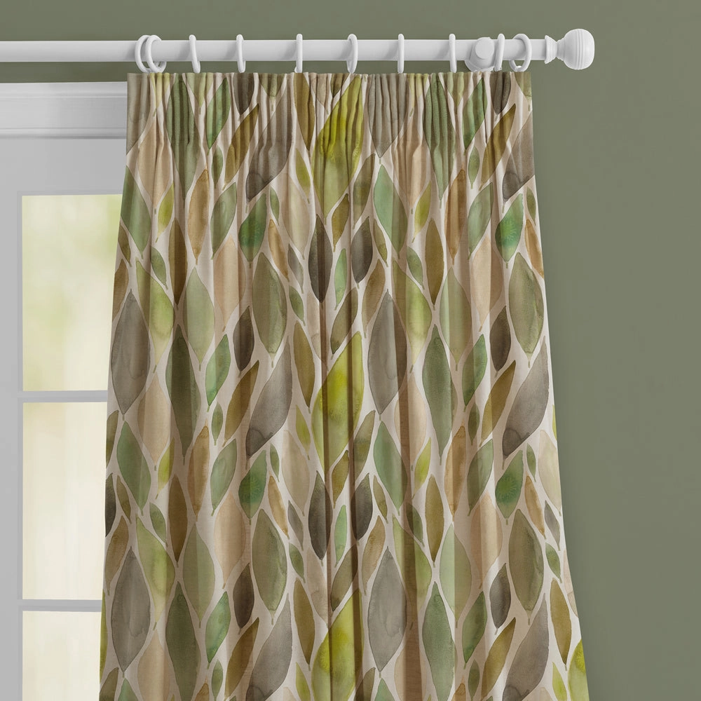Koyo Printed Made to Measure Curtains Sage