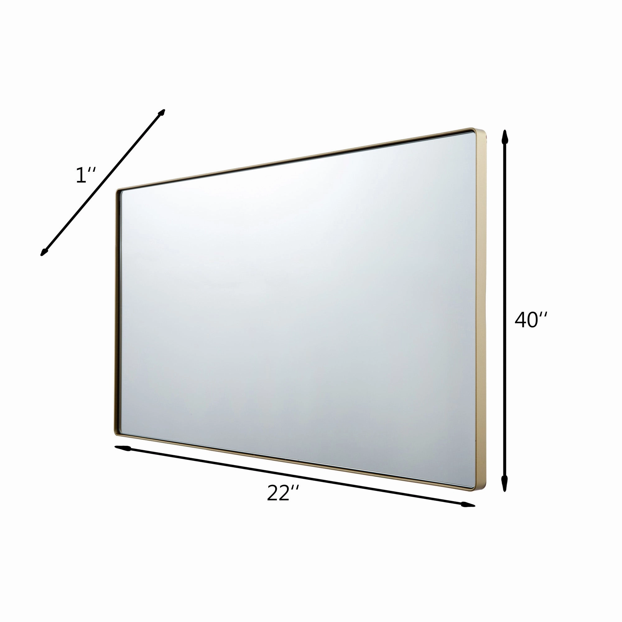 Kye 4DMI0108 22x40 Rectangle Mirror - Gold