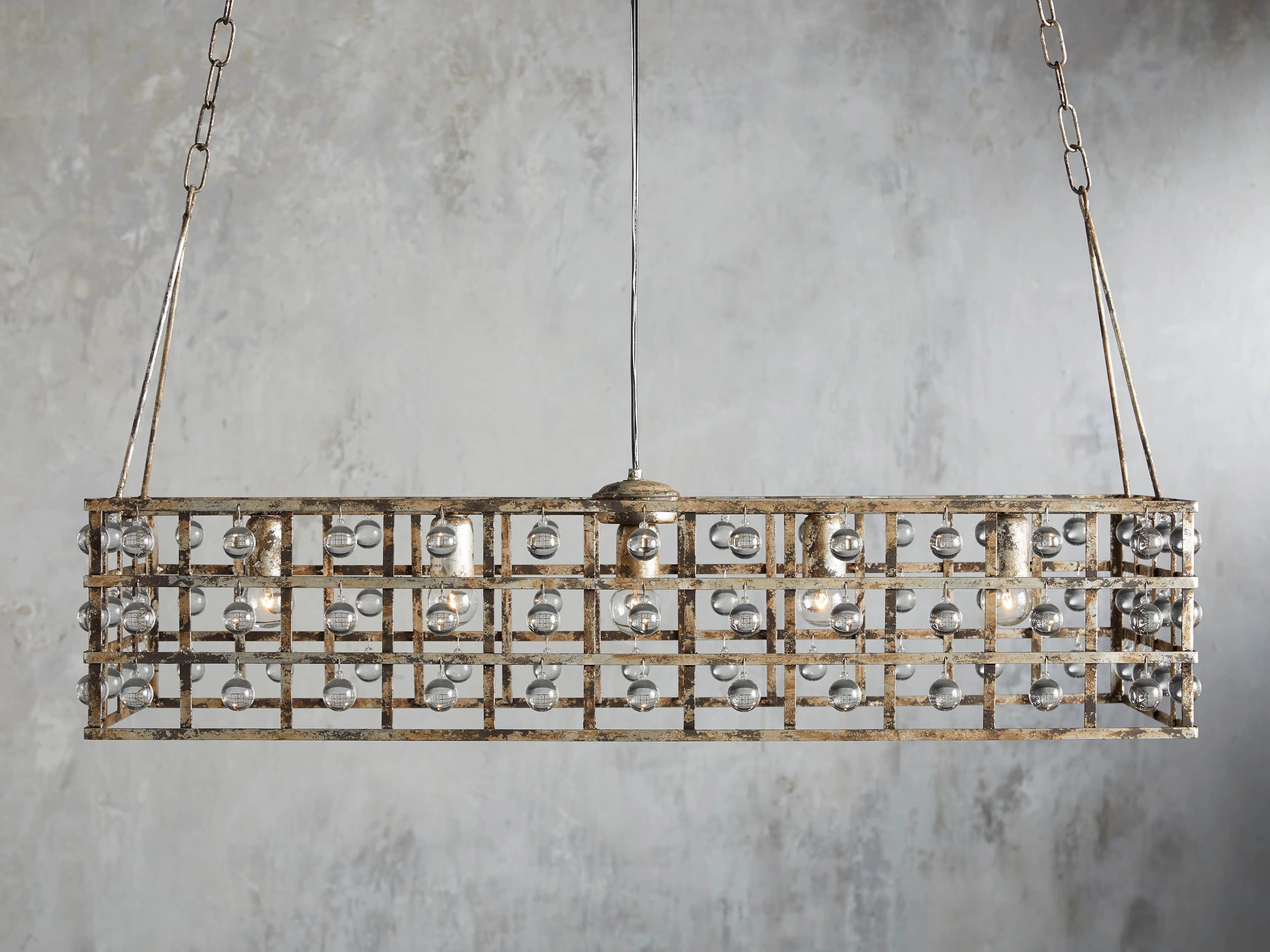 La Cage 41" Rectangular Chandelierrustic chandelier,minimalist pendant light