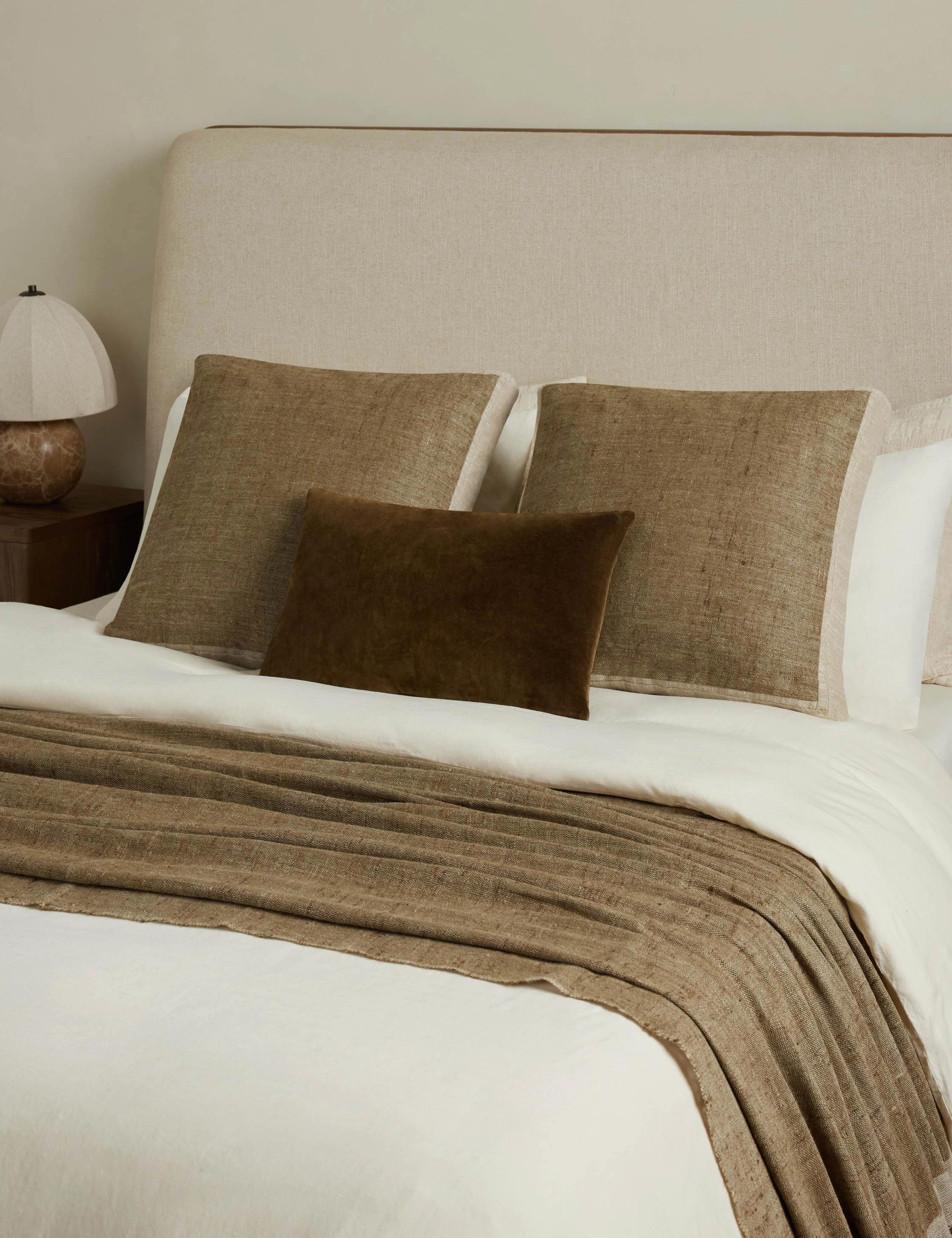 Laba Linen Silk Box Pillow by DISC Interiors
