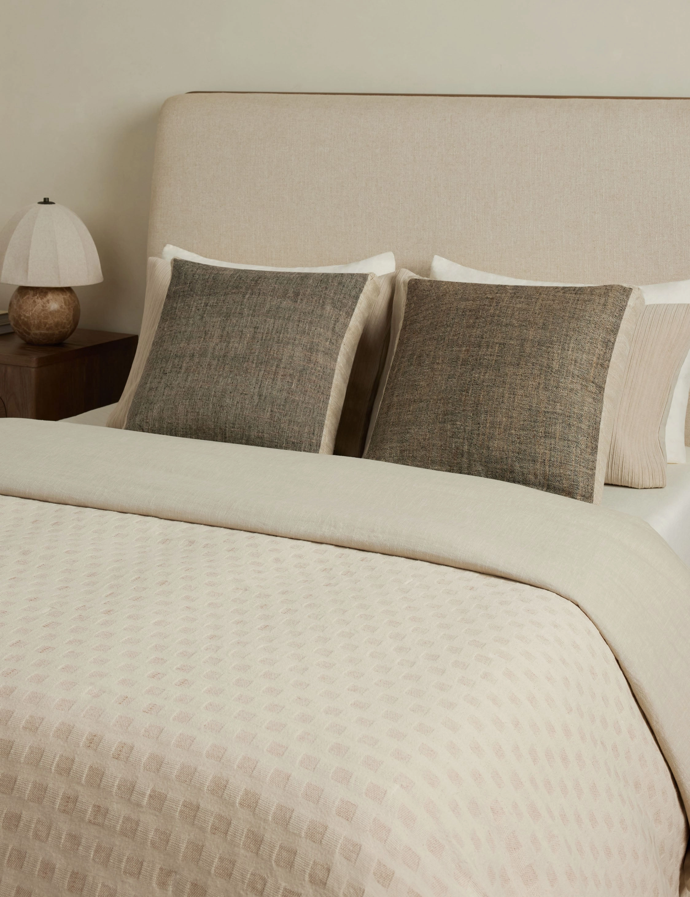 Laba Linen Silk Box Pillow by DISC Interiors