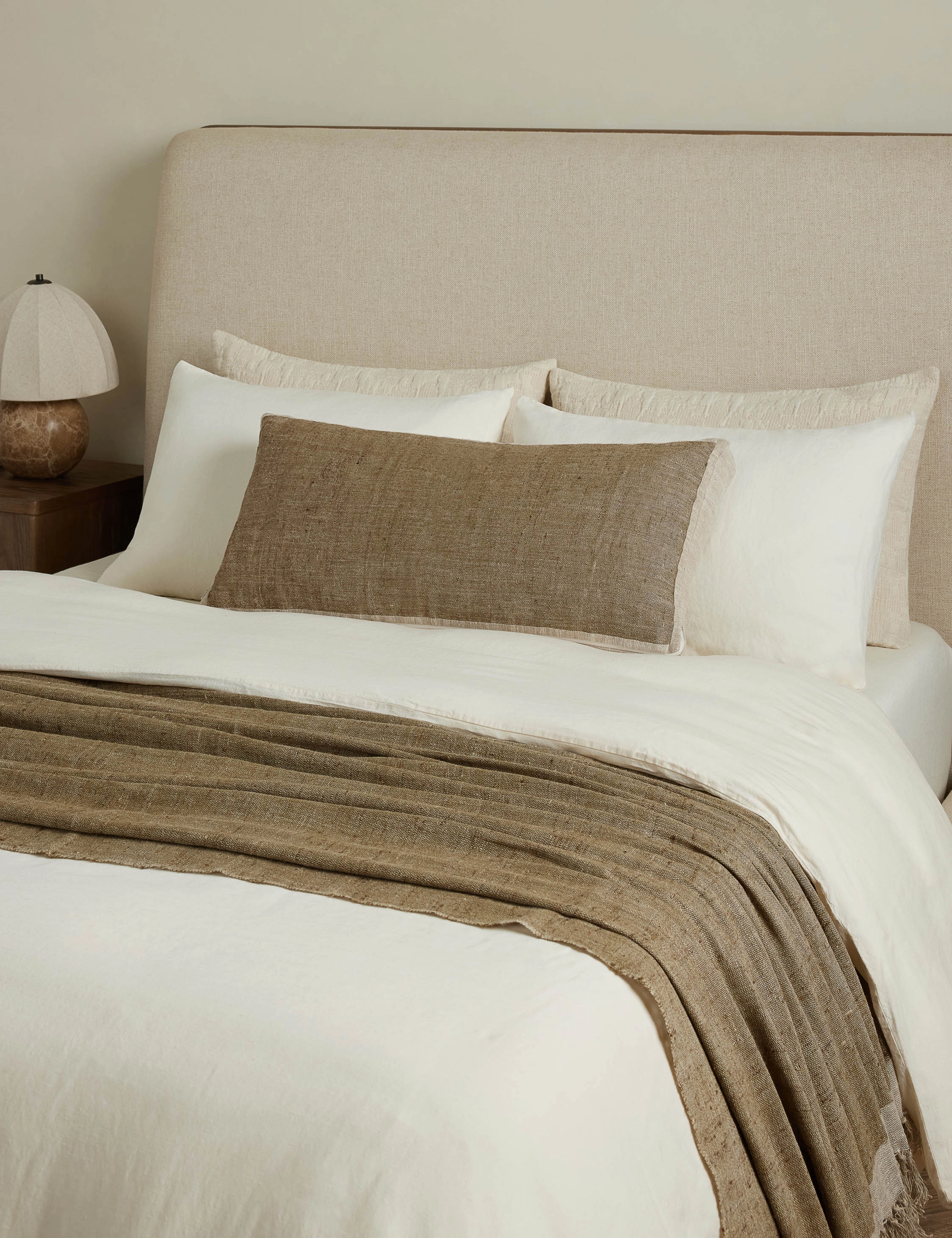 Laba Linen Silk Box Pillow by DISC Interiors