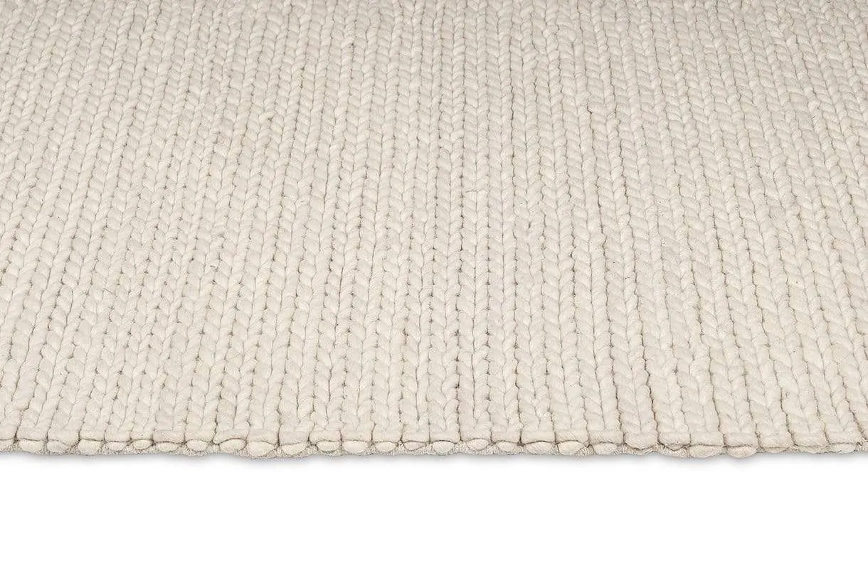 Laila Ivory Braided Wool Rug
