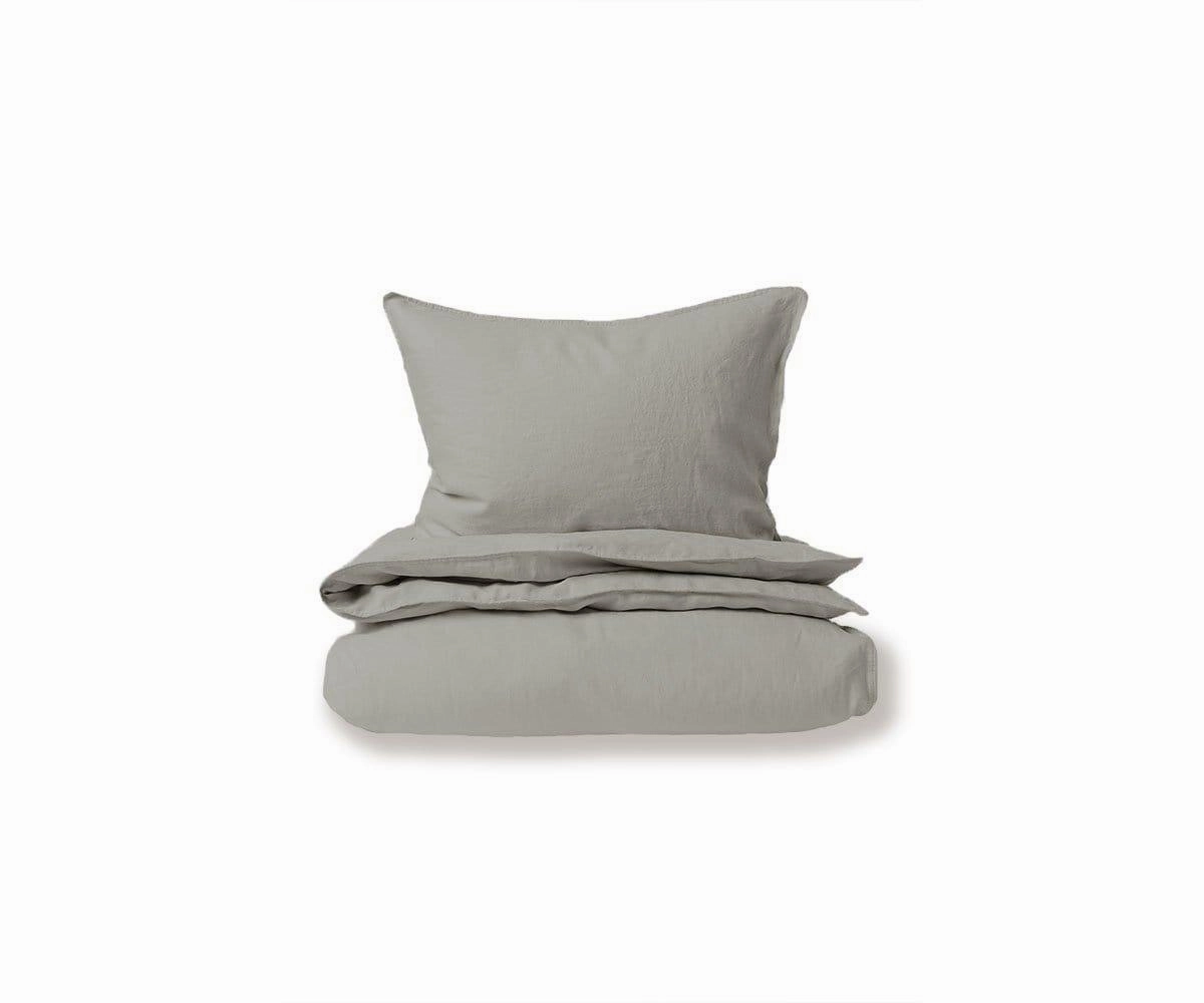 Laila Linen Duvet Cover   Shams Set - Greybedding sets ,throw blankets 
