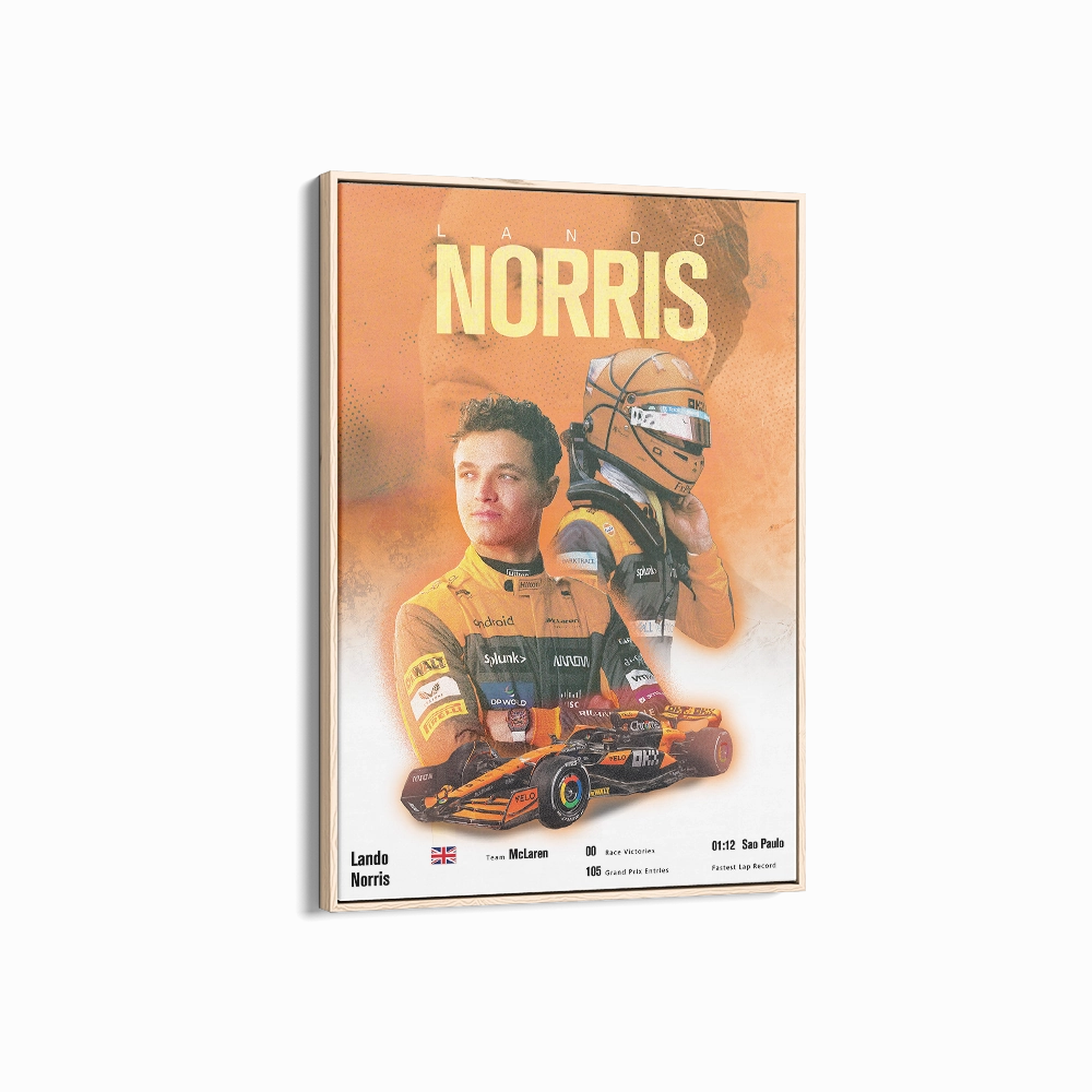 Lando Norris Vintage F1 Print